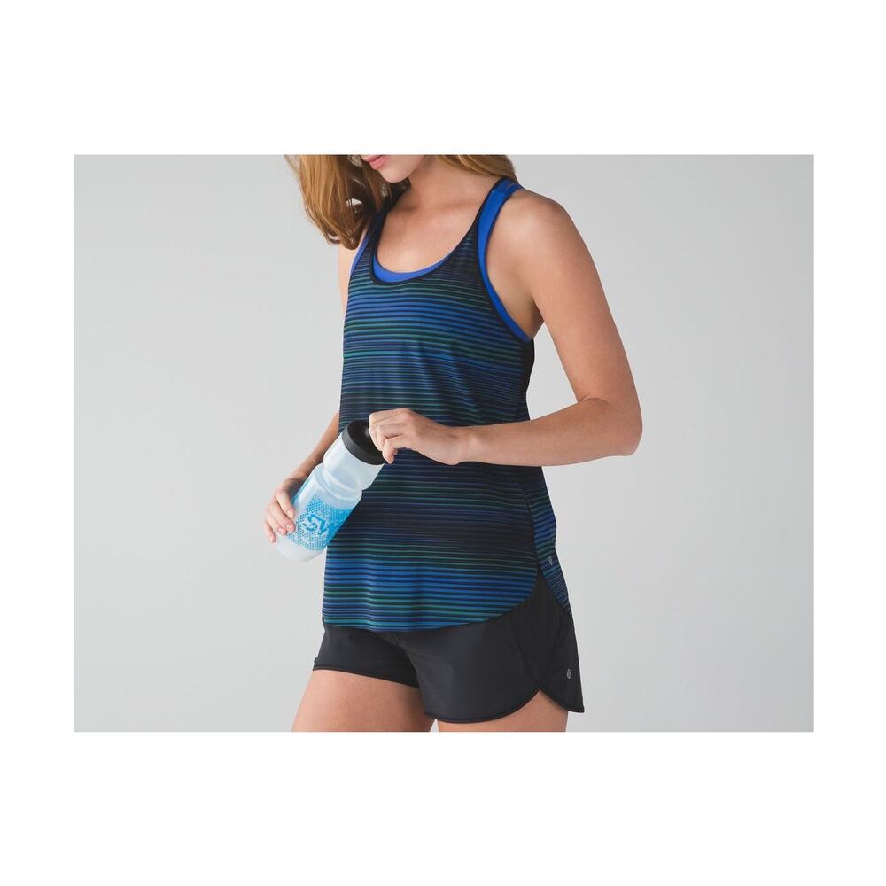 A6 Auth LULULEMON ATHLETICA Striped To Tide Racerback Tank Top Size 6